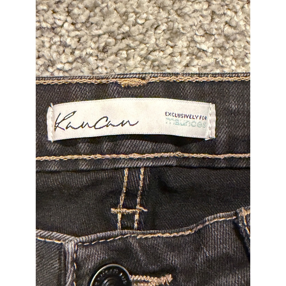 KanCan Maurices Exclusive Jeans Womens 28 Black Joggers Dark Wash Denim‎ * - Picture 3 of 12